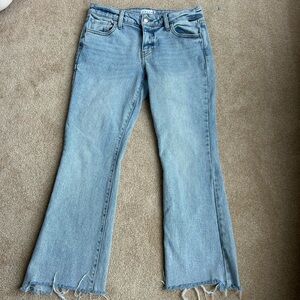 Cello Light Blue wash straight leg Juniors size 1 Jeans with raw hem